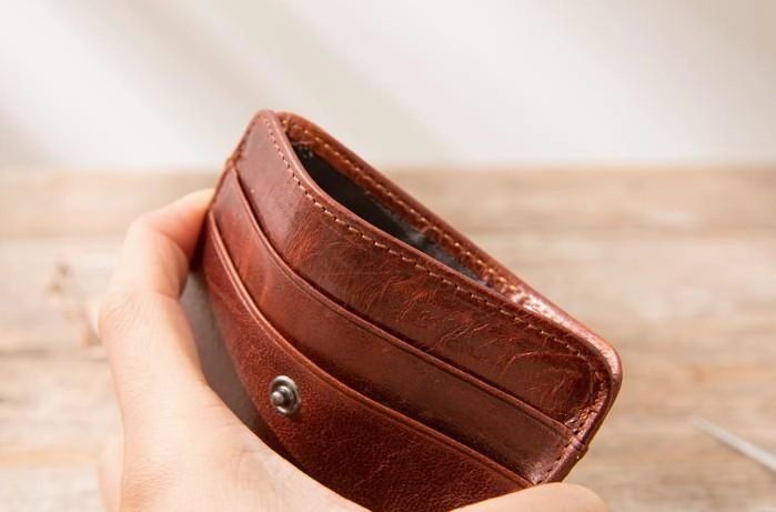 Leather Mens Card Holder Slim Front Pocket Wallet Card Wallets for Men