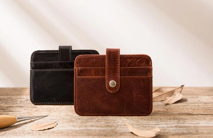 Leather Mens Card Holder Slim Front Pocket Wallet Card Wallets for Men