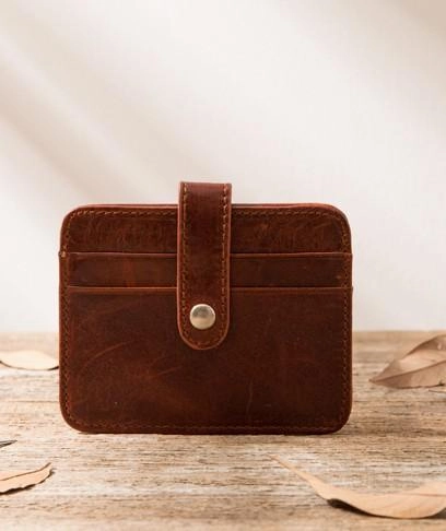 Leather Mens Card Holder Slim Front Pocket Wallet Card Wallets for Men