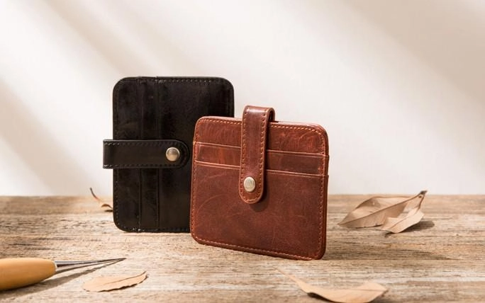 Leather Mens Card Holder Slim Front Pocket Wallet Card Wallets for Men