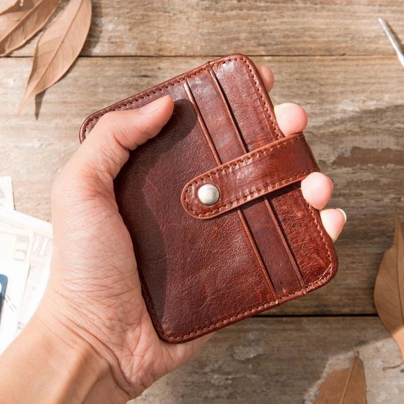 Leather Mens Card Holder Slim Front Pocket Wallet Card Wallets for Men