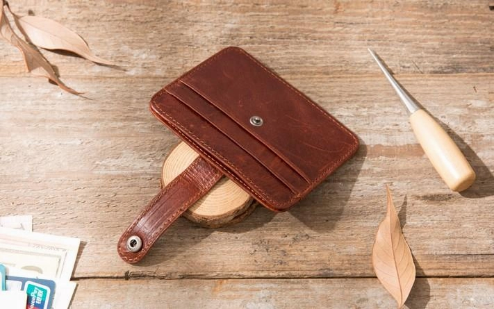 Leather Mens Card Holder Slim Front Pocket Wallet Card Wallets for Men