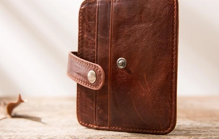 Leather Mens Card Holder Slim Front Pocket Wallet Card Wallets for Men