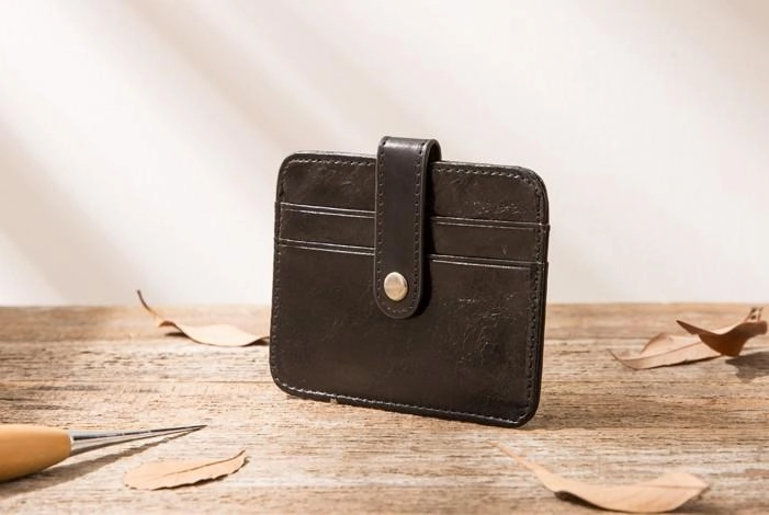 Leather Mens Card Holder Slim Front Pocket Wallet Card Wallets for Men