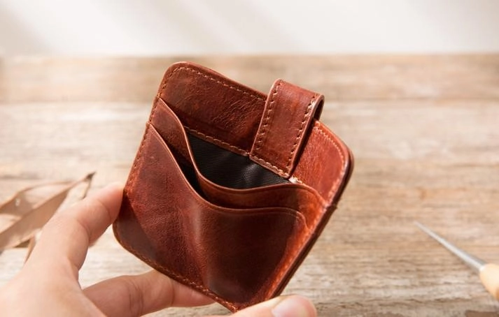 Leather Mens Card Holder Slim Front Pocket Wallet Card Wallets for Men