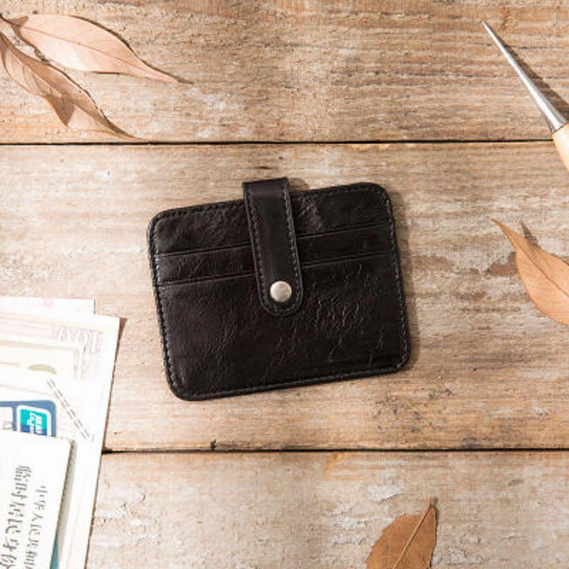 Leather Mens Card Holder Slim Front Pocket Wallet Card Wallets for Men
