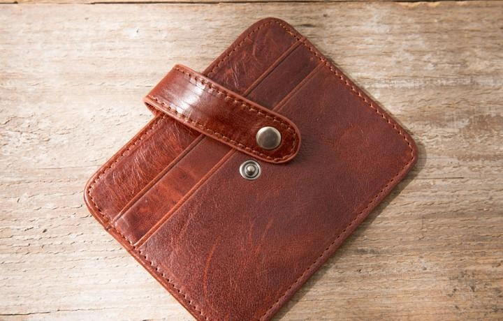Leather Mens Card Holder Slim Front Pocket Wallet Card Wallets for Men