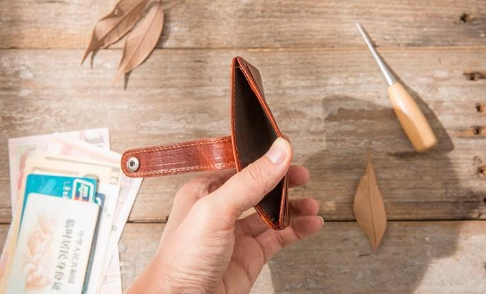 Leather Mens Card Holder Slim Front Pocket Wallet Card Wallets for Men