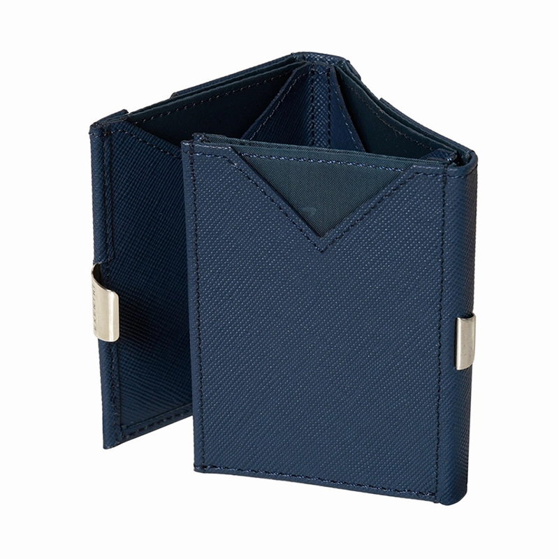 Leather Wallet // Saffiano Blue