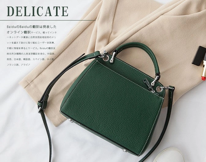 Leather Womens Stylish Green Handbag Purse Crossbody Purse Shoulder Bag for Women
