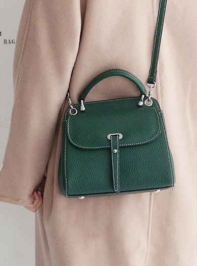 Leather Womens Stylish Green Handbag Purse Crossbody Purse Shoulder Bag for Women
