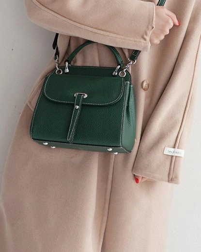 Leather Womens Stylish Green Handbag Purse Crossbody Purse Shoulder Bag for Women
