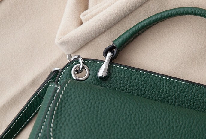 Leather Womens Stylish Green Handbag Purse Crossbody Purse Shoulder Bag for Women