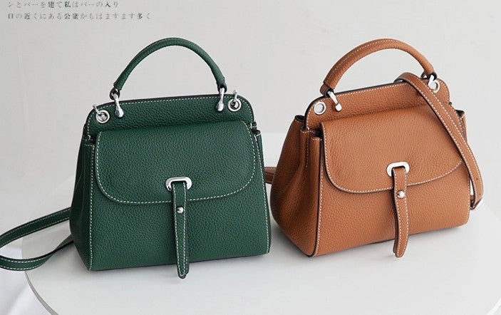 Leather Womens Stylish Green Handbag Purse Crossbody Purse Shoulder Bag for Women