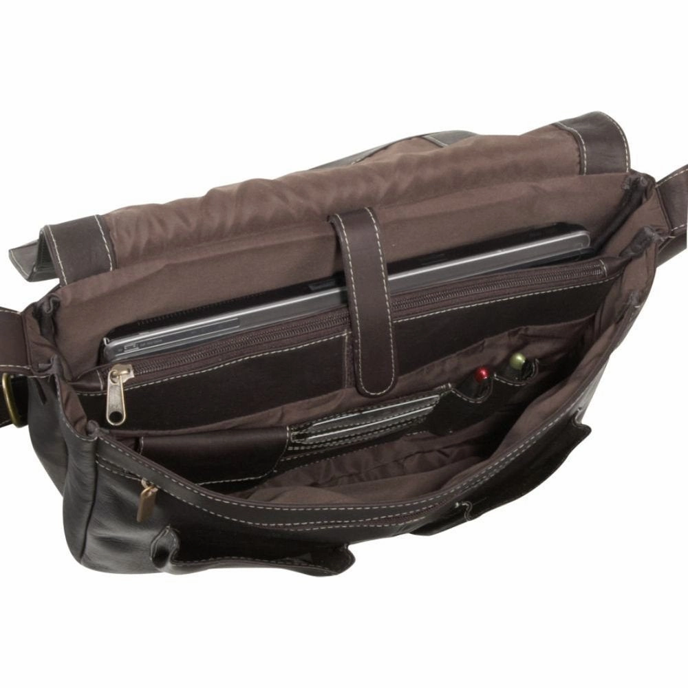 LeDonne Leather Full Flap 15-inch Laptop Messenger Bag