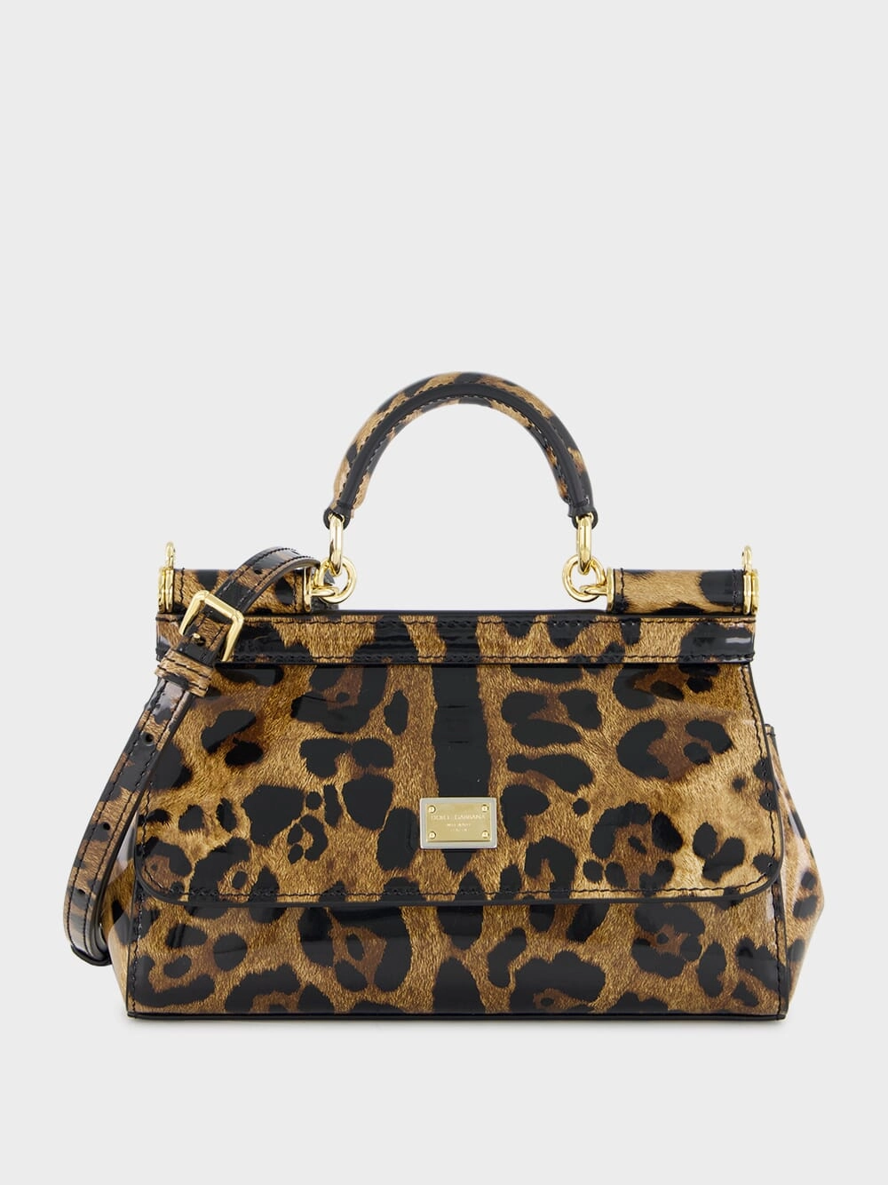 Leopard Print Small Sicily Handbag