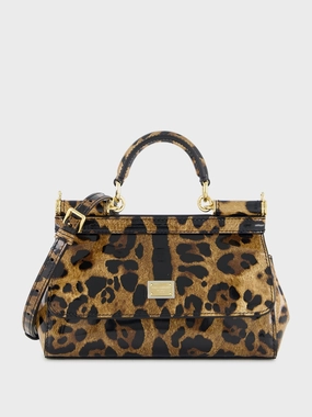 Leopard Print Small Sicily Handbag