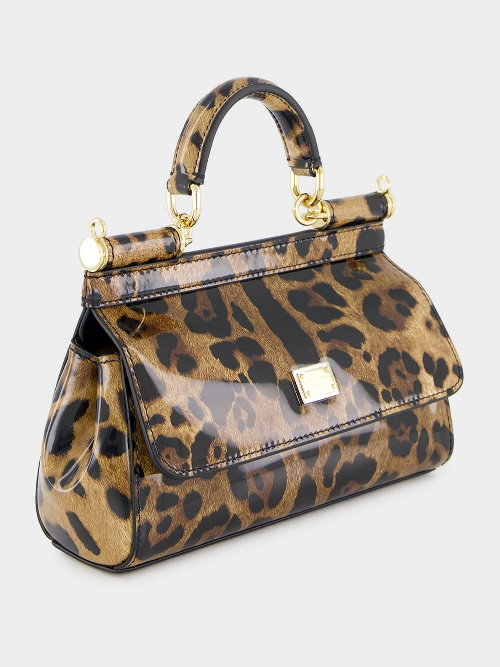 Leopard Print Small Sicily Handbag