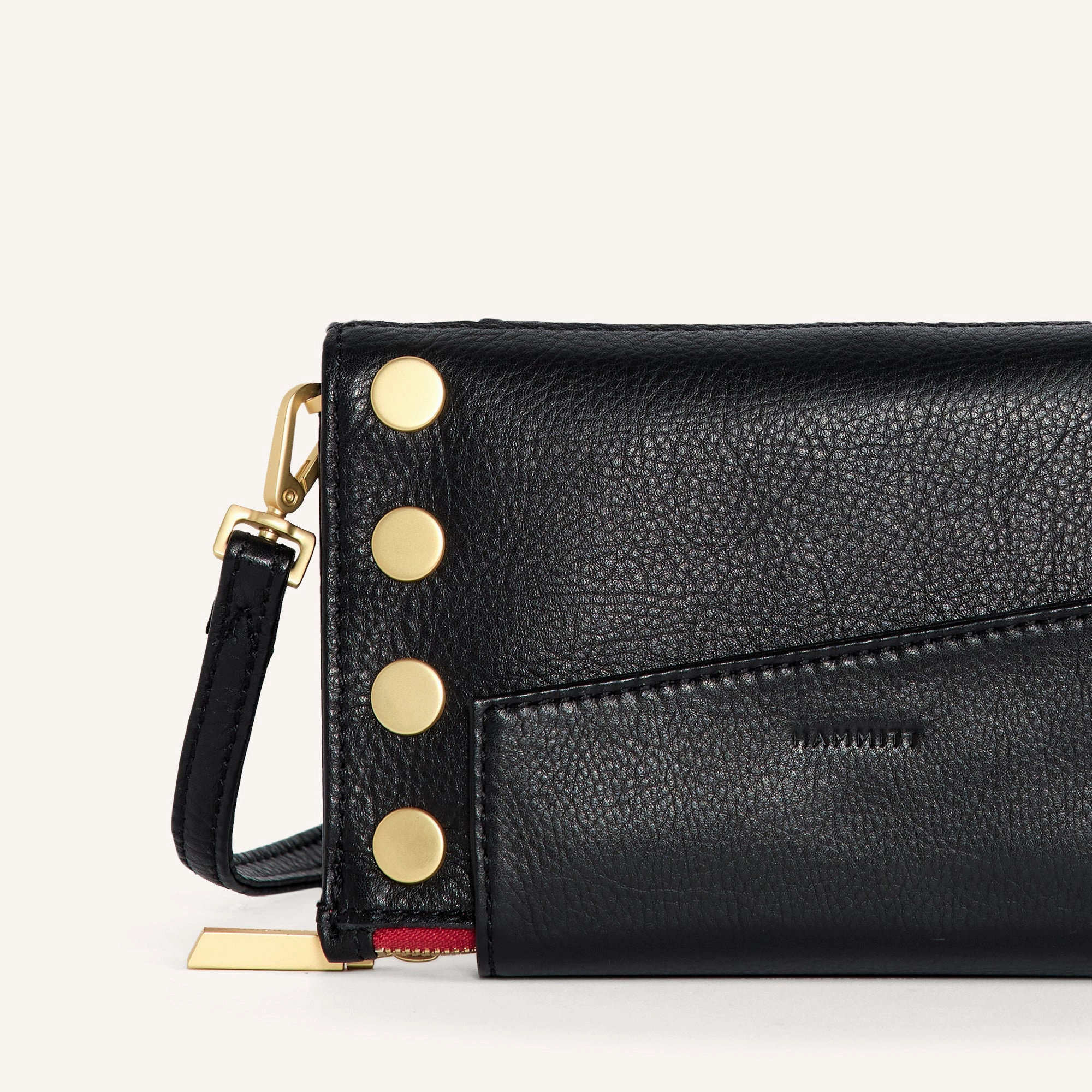 Levy | Black/Brushed Gold Red Zip