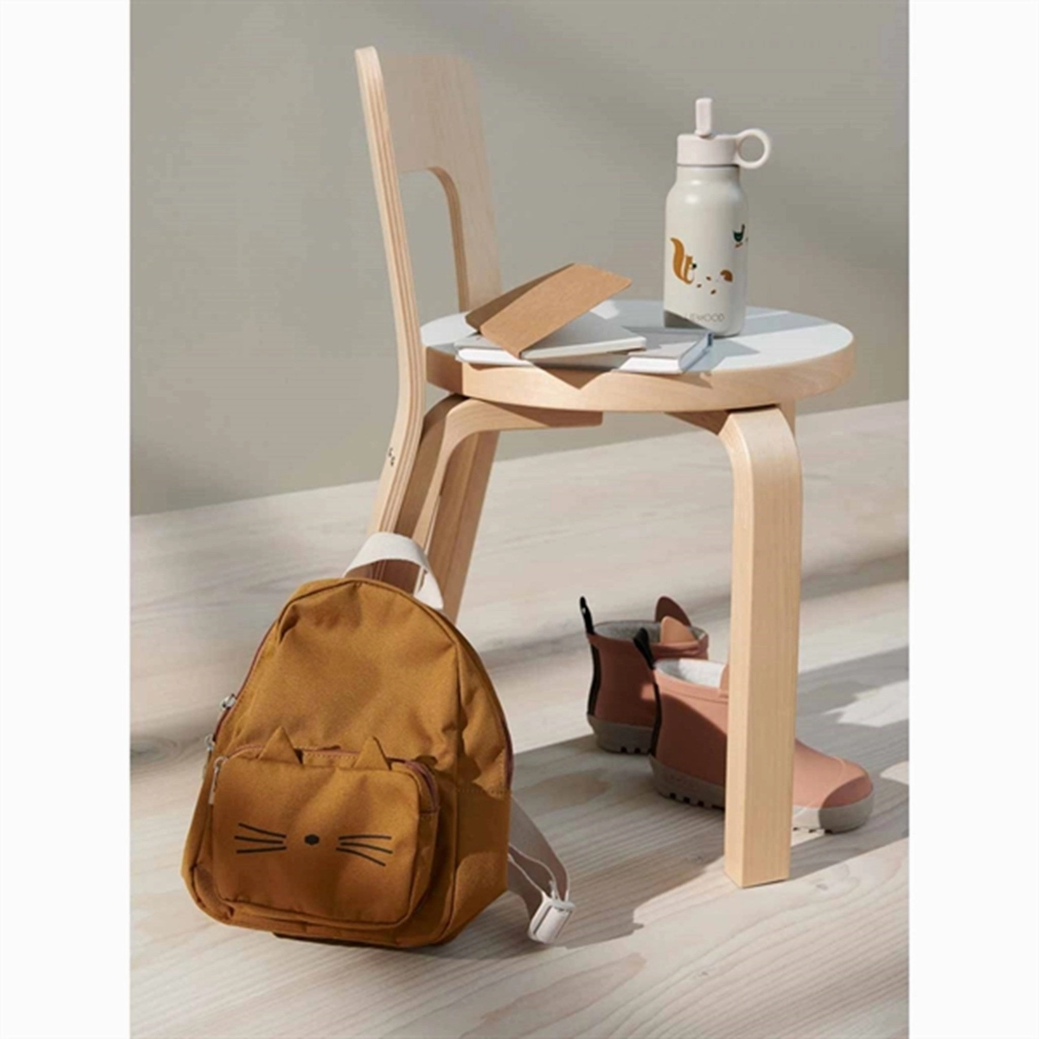 Liewood Saxo Mini Backpack Cat Golden Caramel