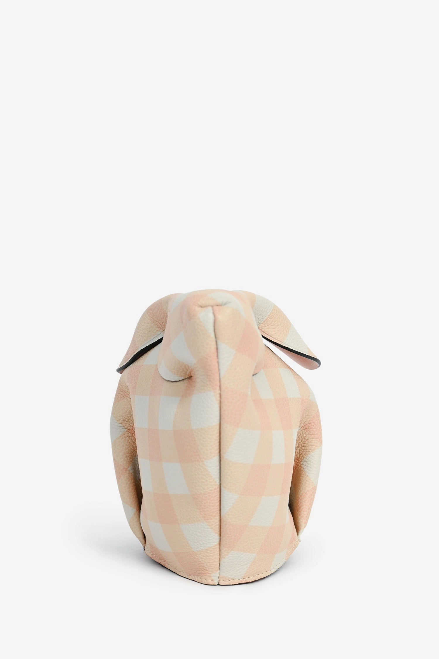 Loewe 2018 Pink/White Gingham Leather Bunny Crossbody