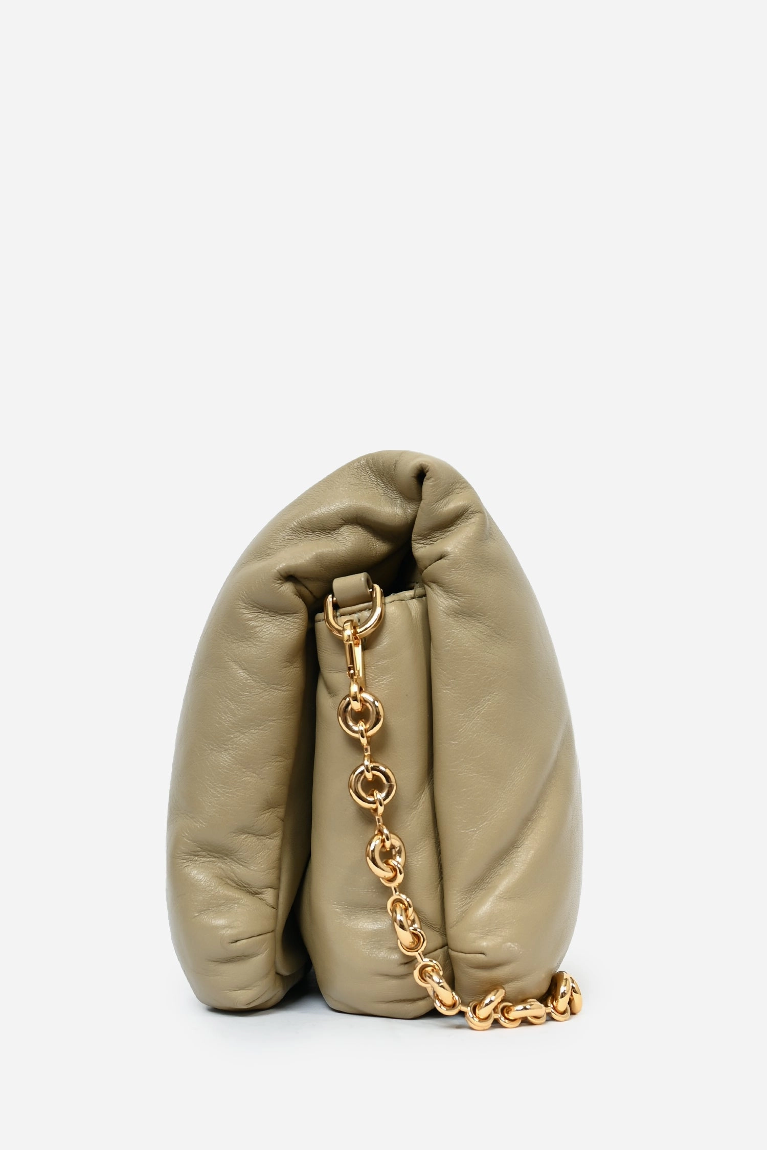Loewe 2022 Sage Green Leather Goya Chain Shoulder Bag
