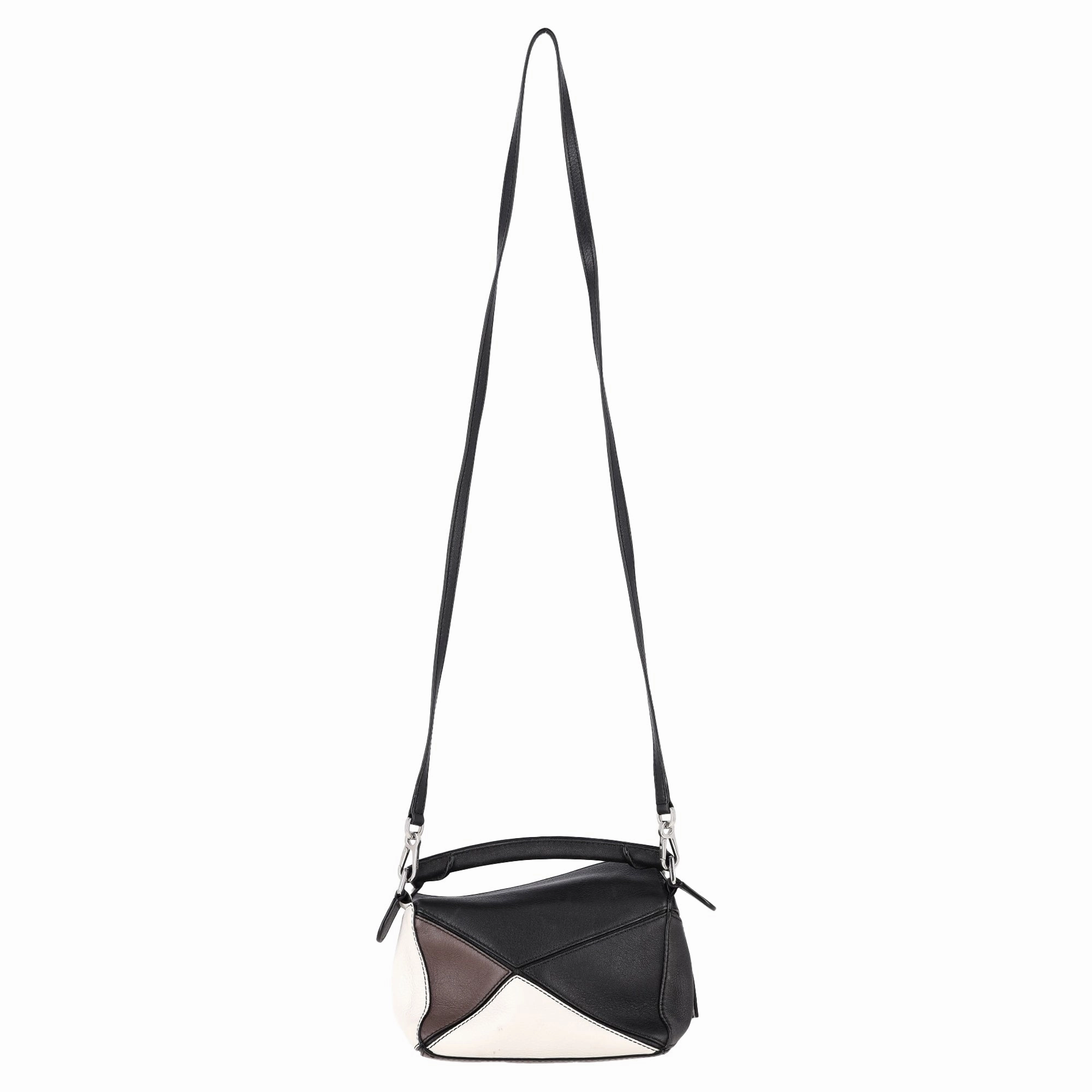 Loewe Mini Puzzle Tricolor Handbag in Multicolor Leather