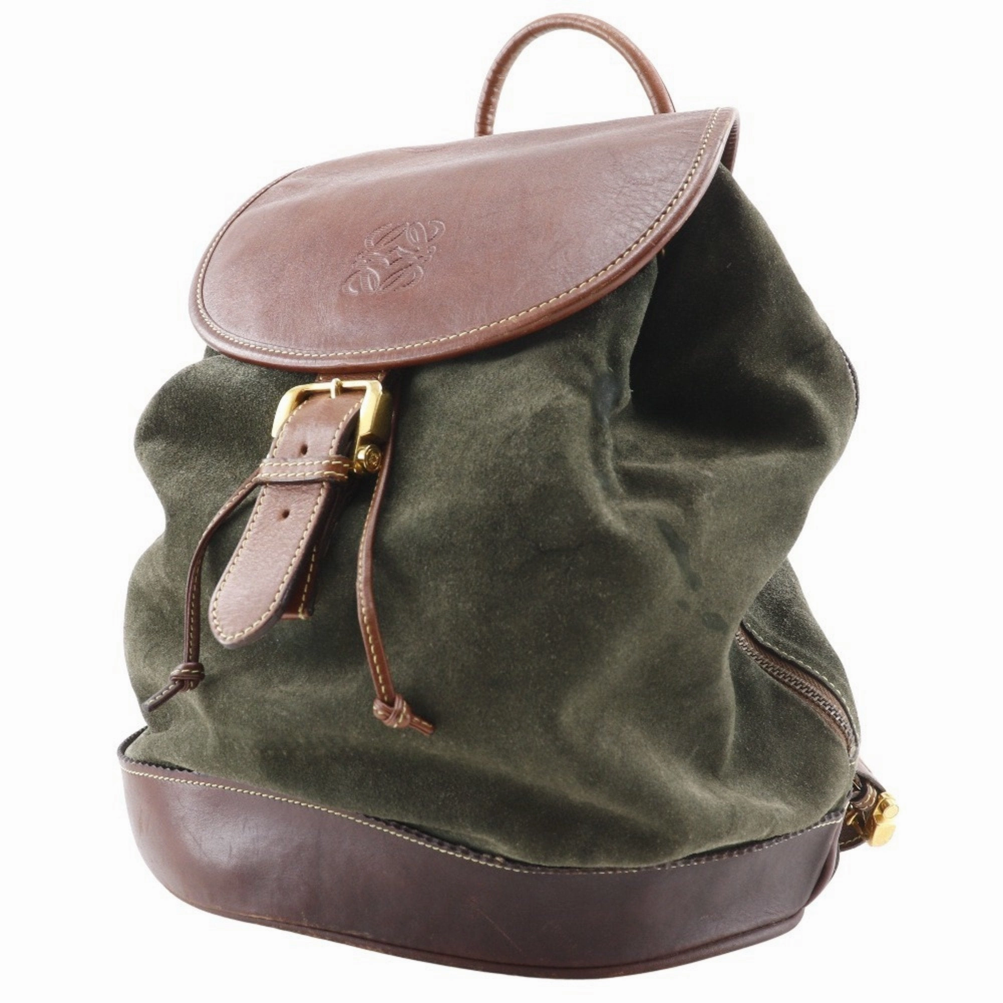 Loewe  Suede Backpack (Pre-Owned)