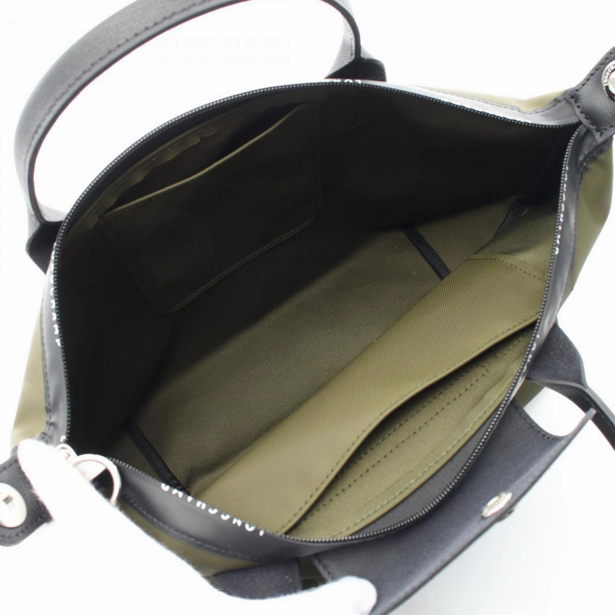 Longchamp  Canvas Leather Tote Bag (Pre-Owned)