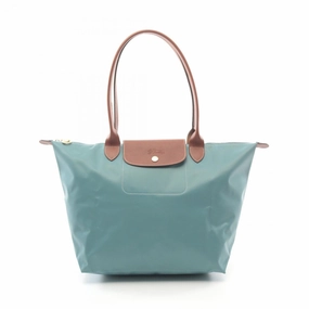 Longchamp  Canvas Leather Tote Bag (Pre-Owned)