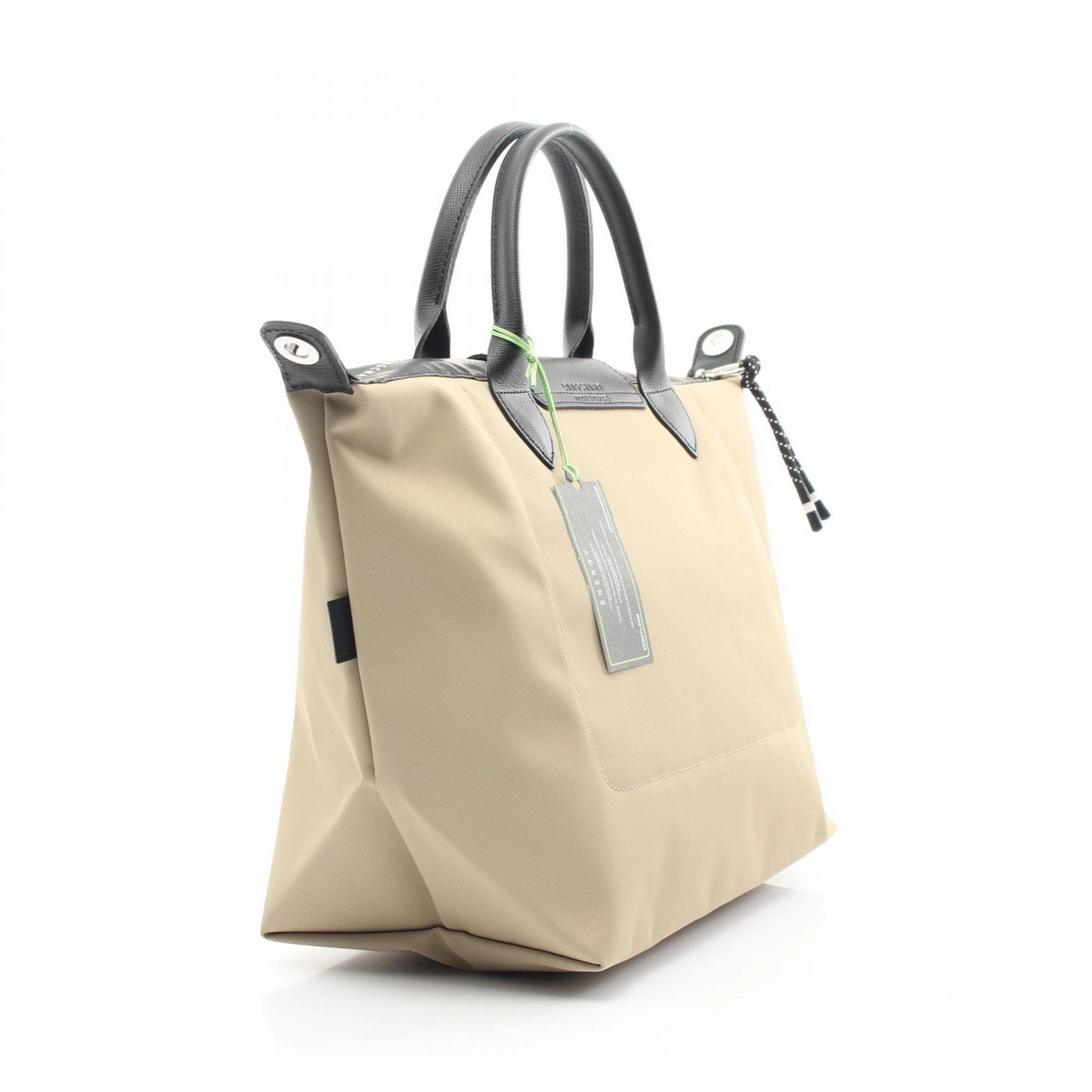 Longchamp  Canvas Leather Tote Bag (Pre-Owned)