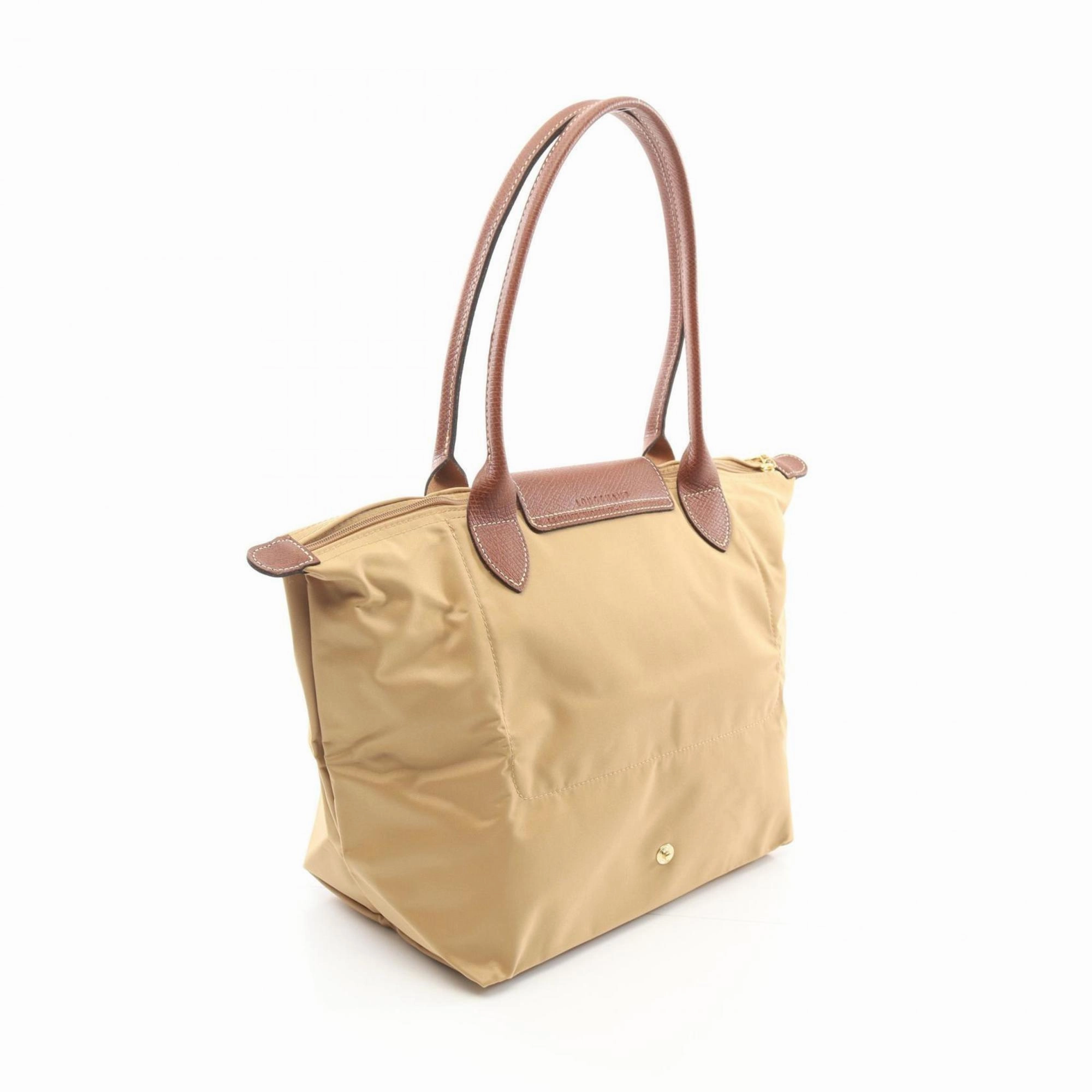 Longchamp  Canvas Leather Tote Bag (Pre-Owned)