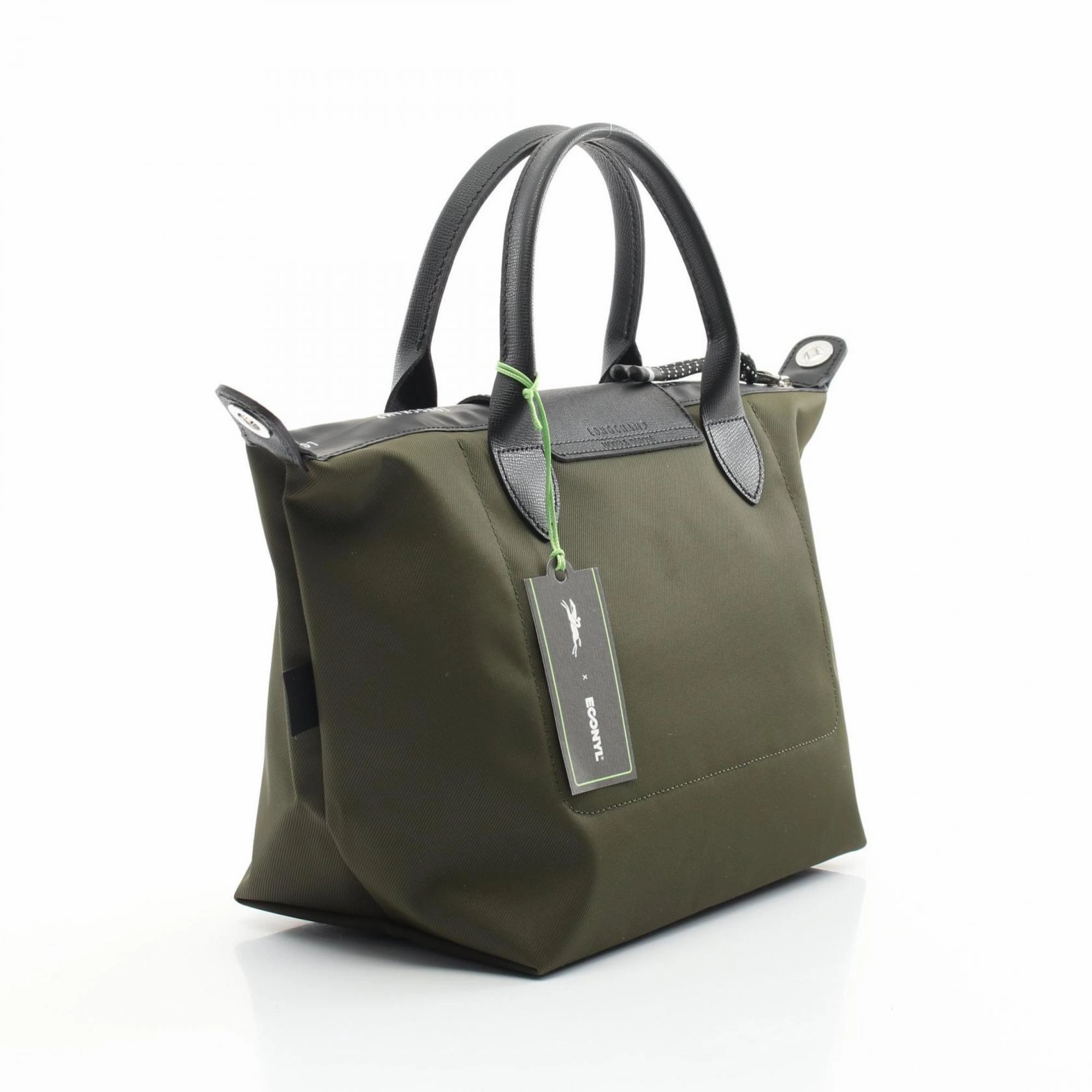 Longchamp  Canvas Leather Tote Bag (Pre-Owned)