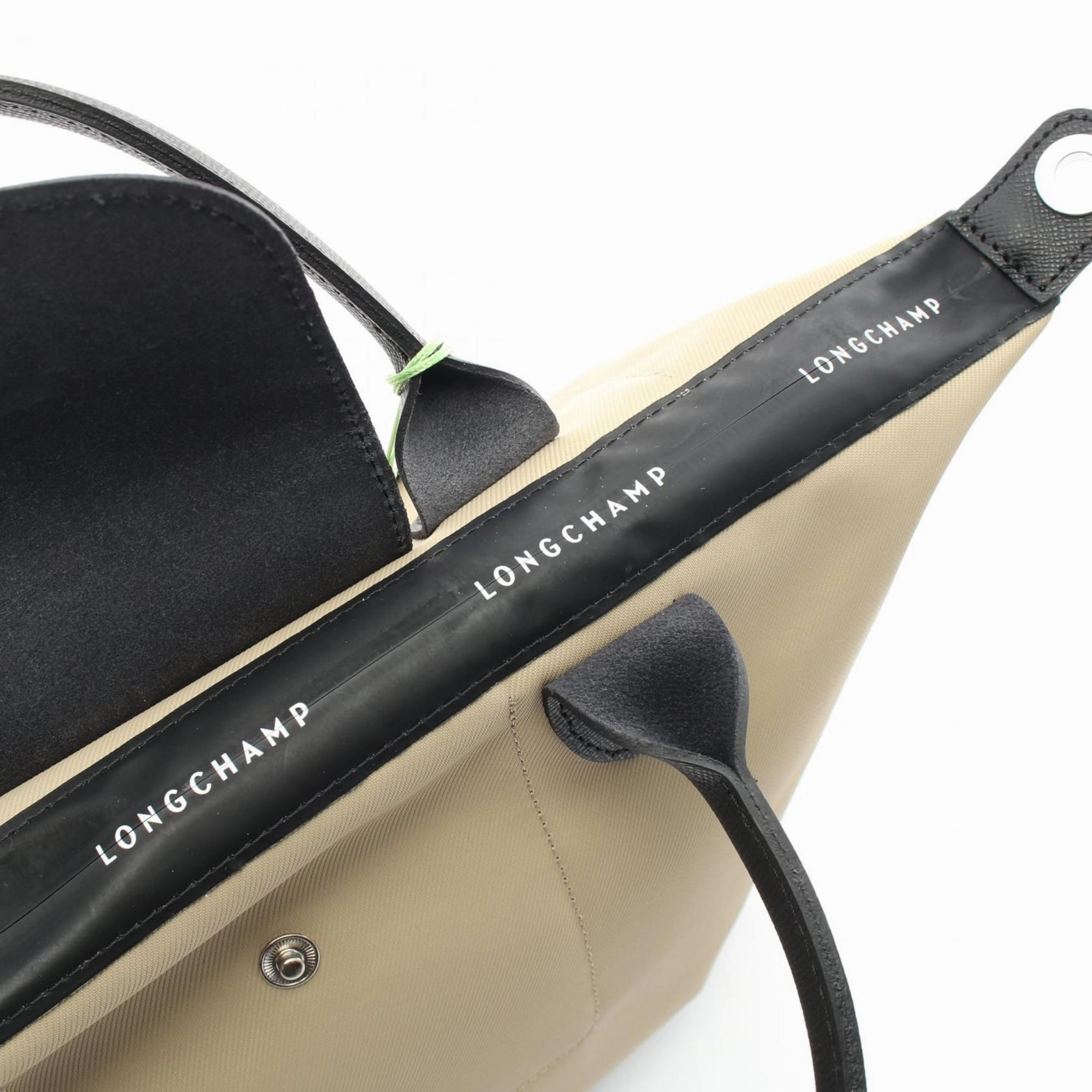 Longchamp  Canvas Leather Tote Bag (Pre-Owned)