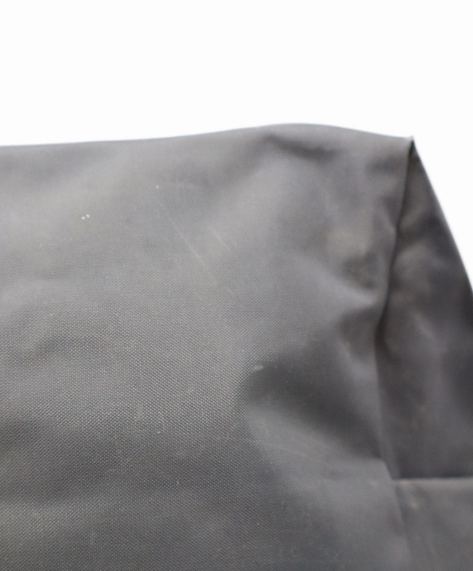 Longchamp Charcoal Nylon & Brown Leather Tote