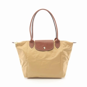 Longchamp Le Pliage  Canvas Leather Tote Bag (Pre-Owned)