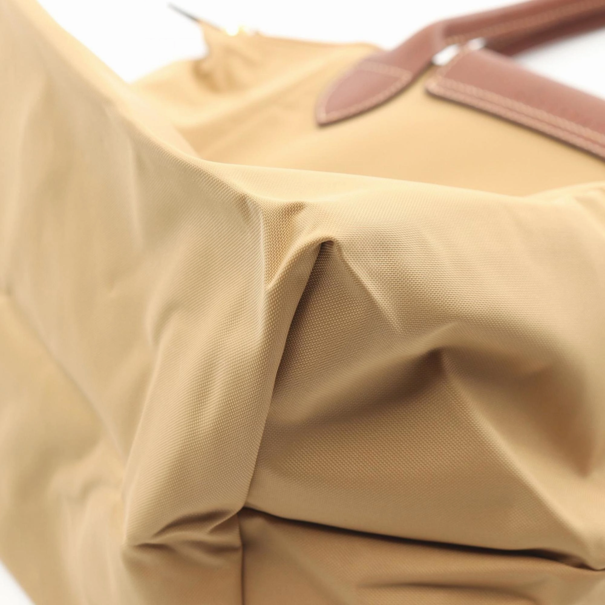 Longchamp Le Pliage  Canvas Leather Tote Bag (Pre-Owned)