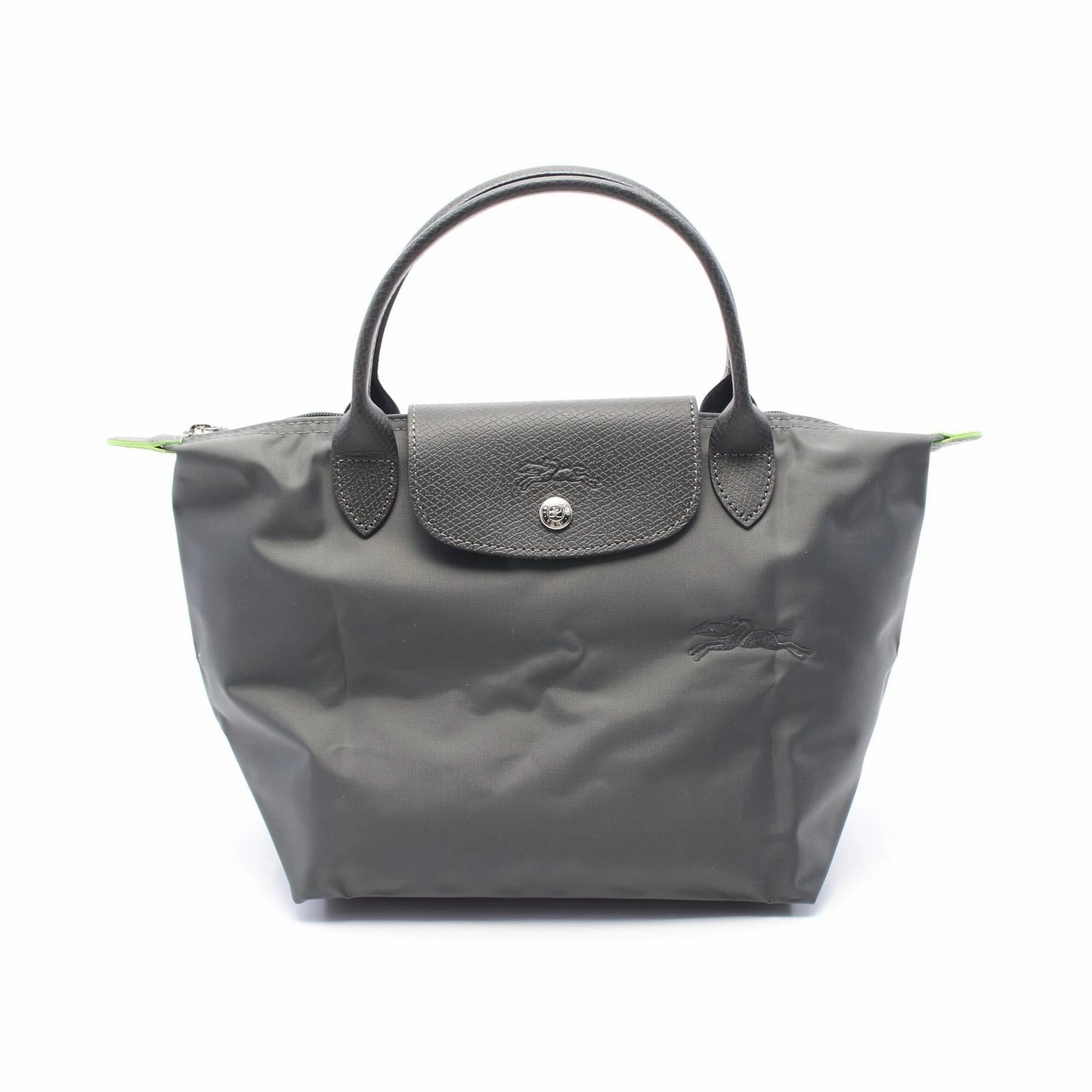 Longchamp Le Pliage Green S Tote Bag Canvas Leather