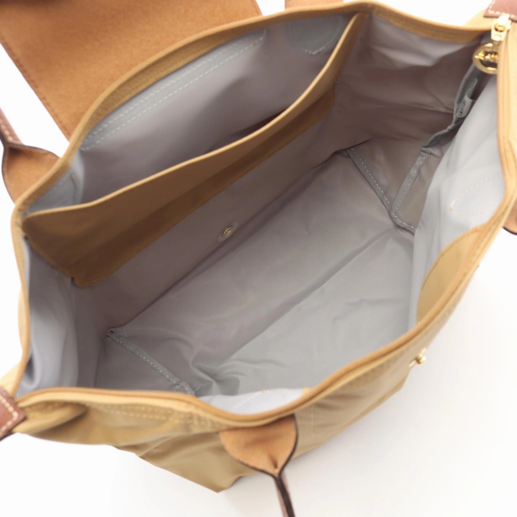 Longchamp Le Pliage Original M Tote Bag Canvas Leather