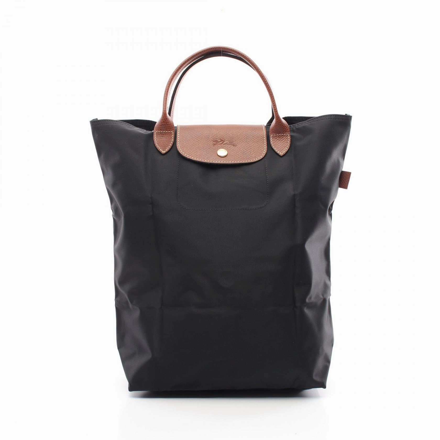 Longchamp Le Pliage Original M Tote Bag Fabric Leather