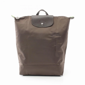 Longchamp Nylon Leather Backpack (Pre-Owned)