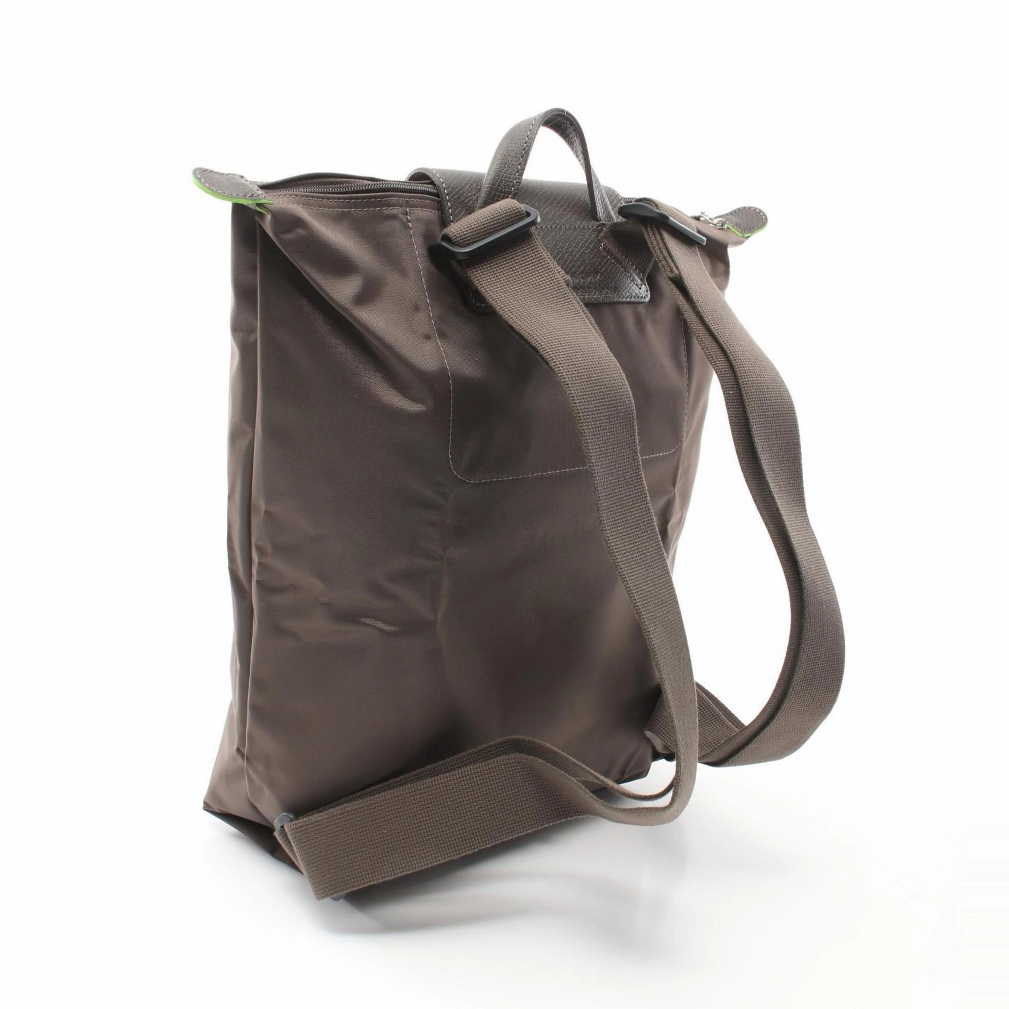 Longchamp Nylon Leather Backpack (Pre-Owned)
