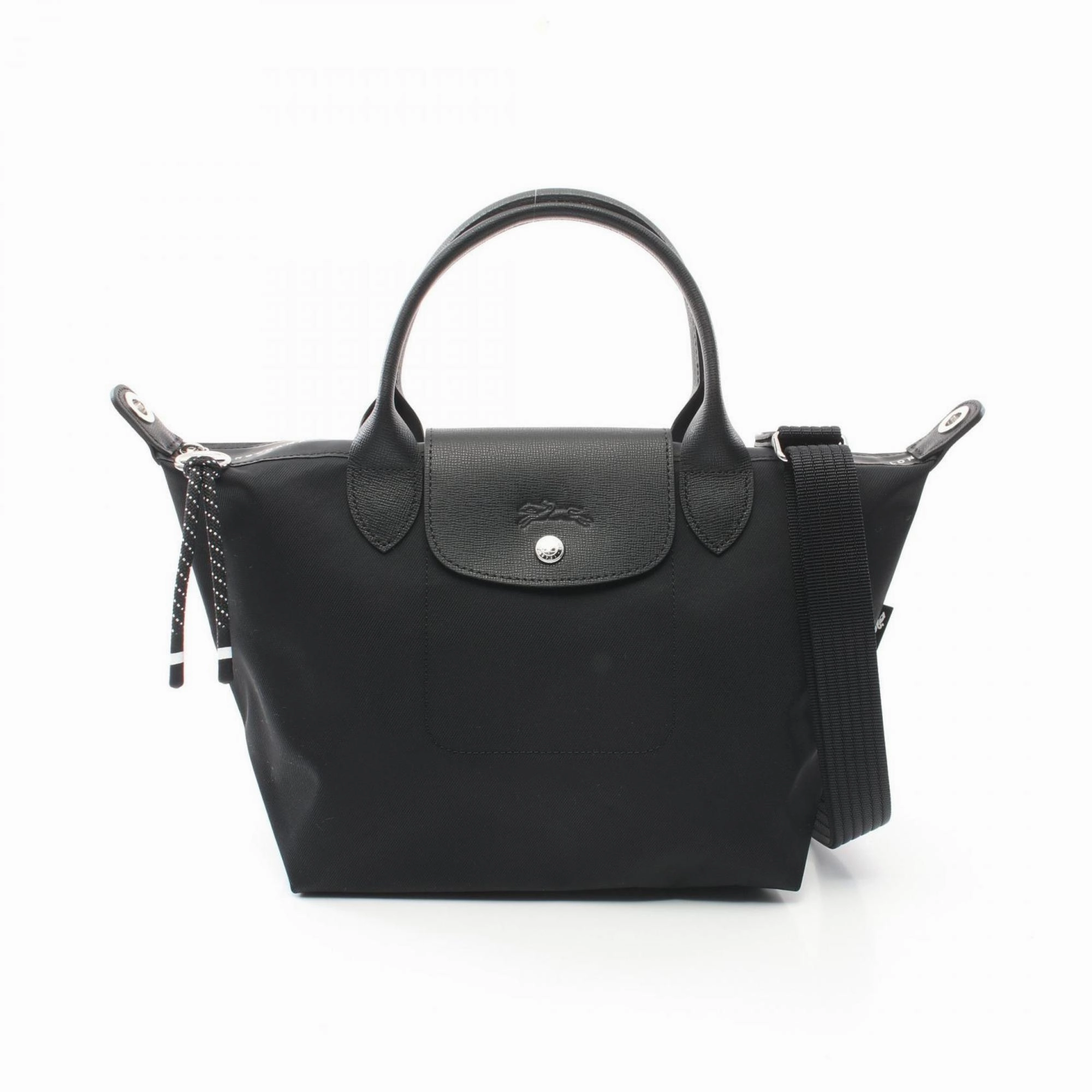 Longchamp Nylon Leather Tote Bag (Pre-Owned)