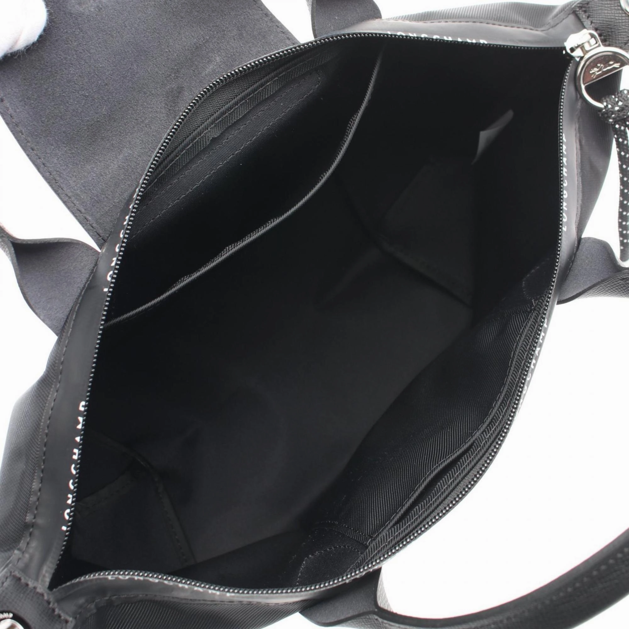 Longchamp Nylon Leather Tote Bag (Pre-Owned)