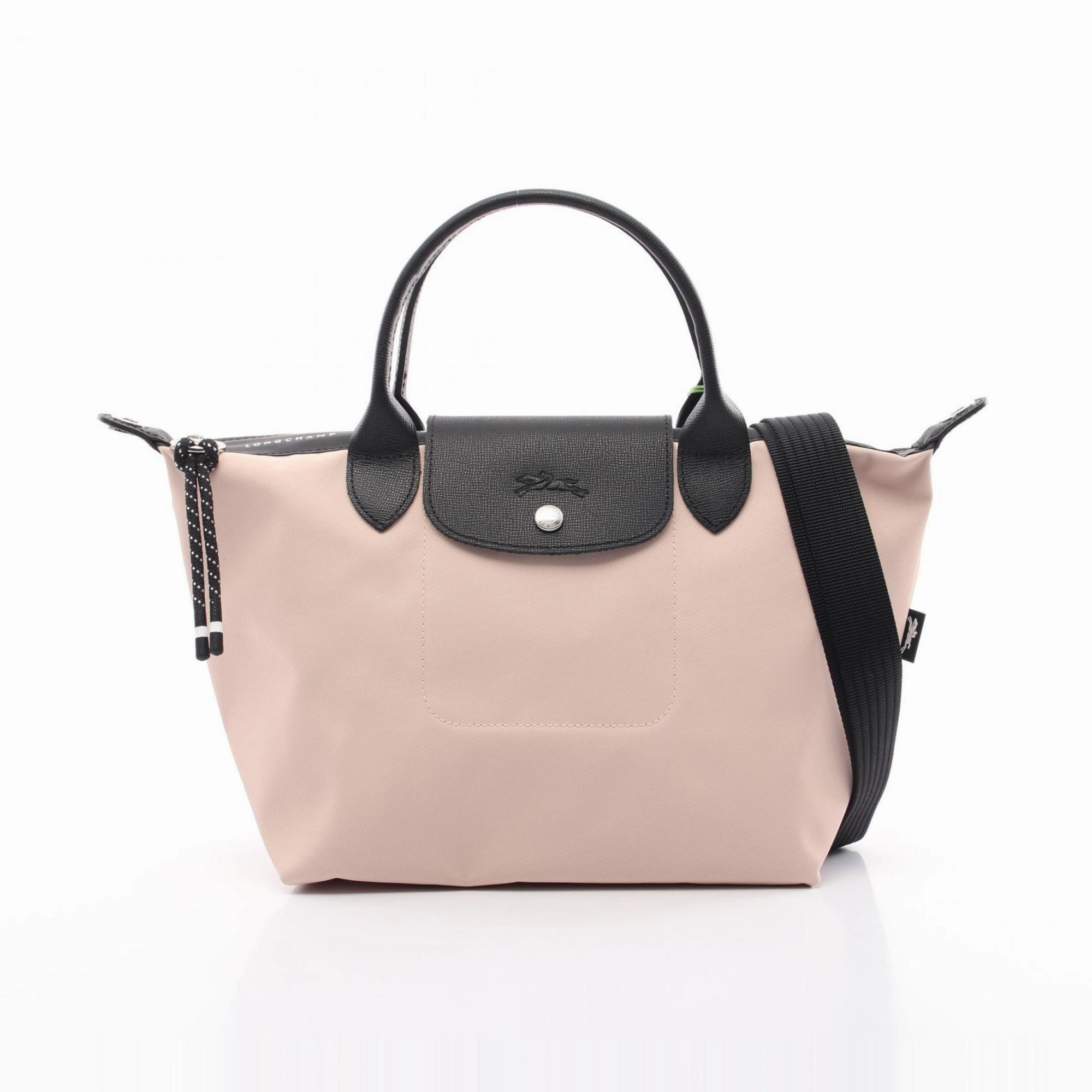 Longchamp pink Canvas Leather Tote Bag (Pre-Owned)