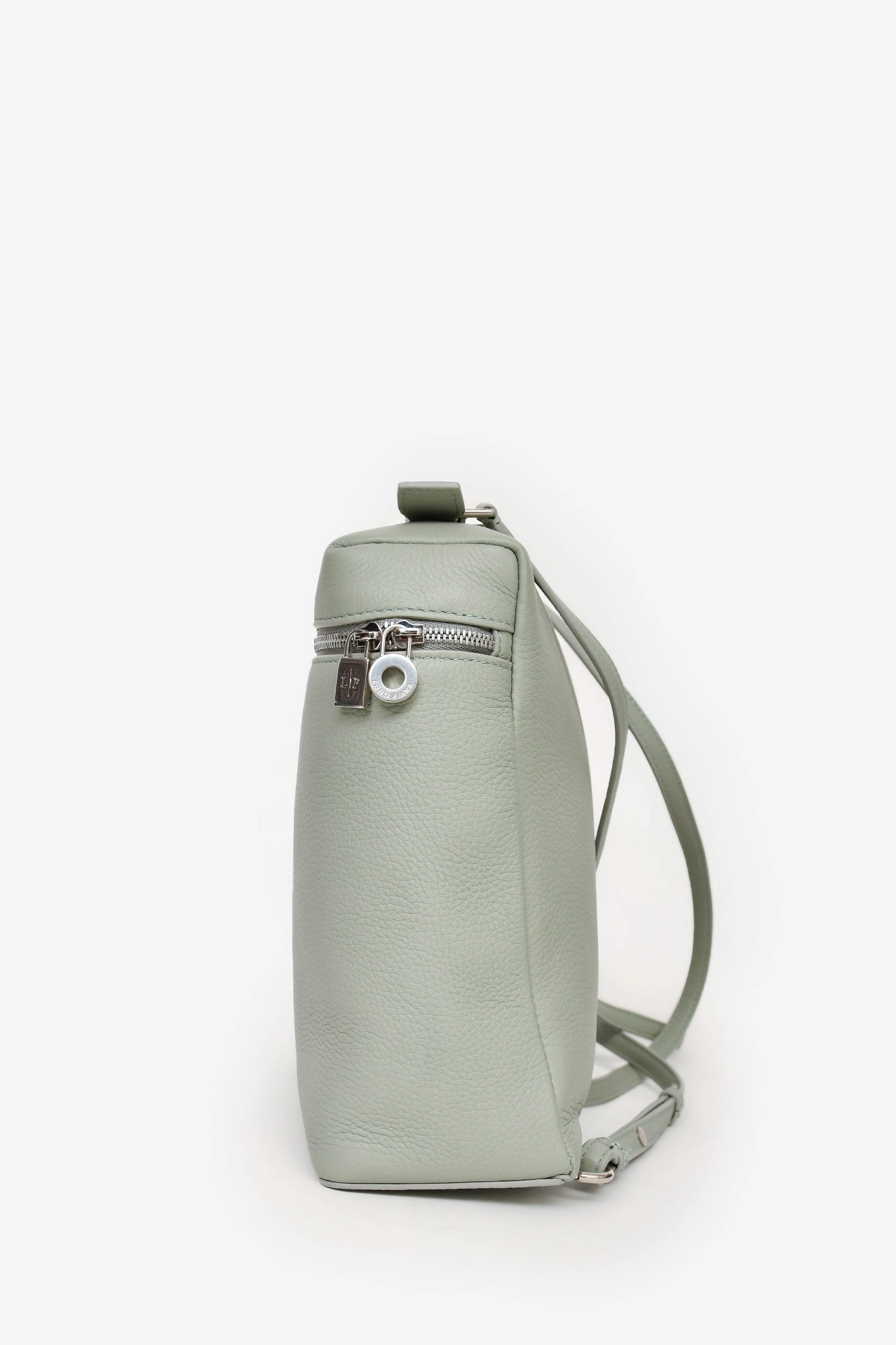 Loro Piana 'Eucalyptus' Seafoam Green Grained Leather Extra Pocket Backpack
