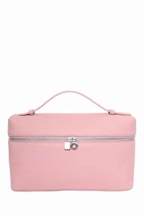 Loro Piana Pink Grained Calfksin Extra Pocket L27 With Strap