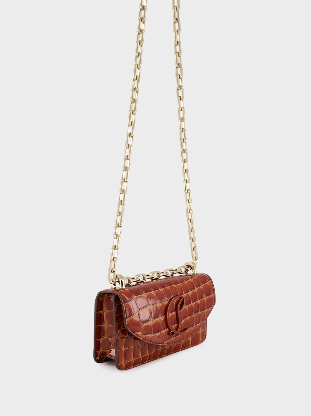 Loubi54 Mini Alligator-Embossed Crossbody Bag