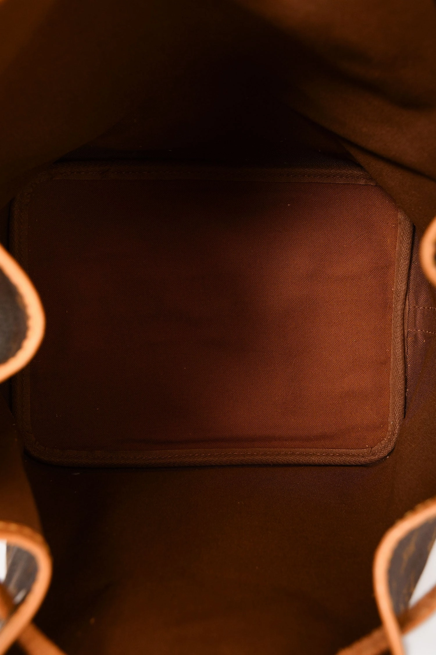 Louis Vuitton 1998 Brown Leather/ Canvas Monogram Petit No Bucket Bag