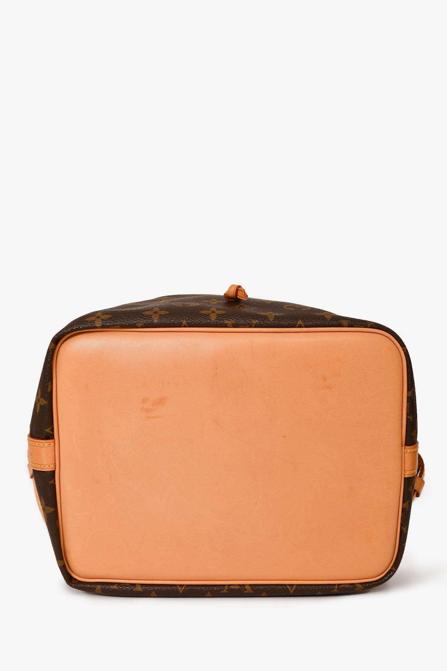 Louis Vuitton 1998 Brown Leather/ Canvas Monogram Petit No Bucket Bag